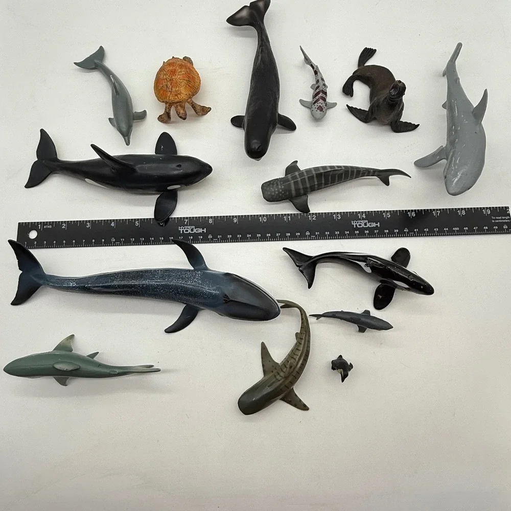 Ocean‎ Sea Animal Figurines Whale Dolphin Shark Turtle Seal Lot 14 Pieces - Picture 3 of 6
